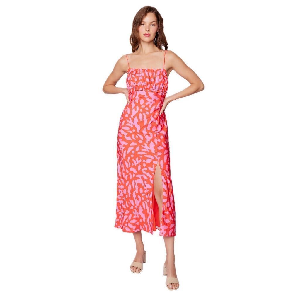 NEW-NWT Lost + Wander Rep Top Pink Midi Dress Size S